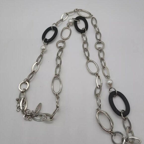 Vintage NY Brand Oval Link Necklace 34" Long - Picture 4 of 6